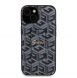 Iphone 15 Guess - Grip Ställfodral Pu Gcube Metal Script Logo - Svart