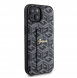 Iphone 15 Guess - Grip Ställfodral Pu Gcube Metal Script Logo - Svart