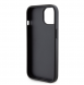 Iphone 15 Guess - Grip Ställfodral Pu 4g Metall Triangle Strass Logo - Svart