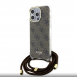 Iphone 15 Pro Max Guess - Iml 4g Tryckt Crossbody Cord Cord - Brunt