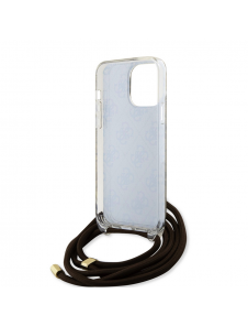 Iphone 15 Pro Max Guess - Iml 4g Tryckt Crossbody Cord Cord - Brunt