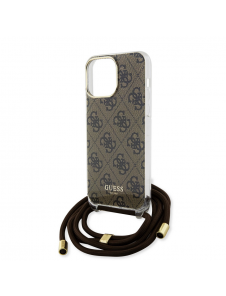 Iphone 15 Pro Max Guess - Iml 4g Tryckt Crossbody Cord Cord - Brunt