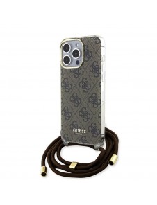 Iphone 15 Pro Guess - Iml 4g Tryckt Crossbody Cord Cord - Brunt