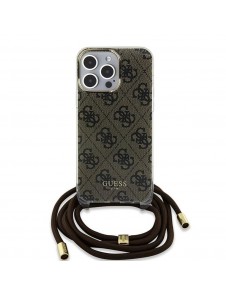 Iphone 15 Pro Guess - Iml 4g Tryckt Crossbody Cord Cord - Brunt