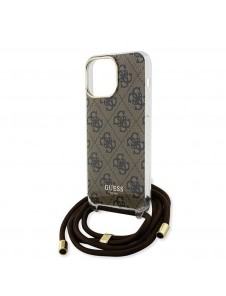Iphone 15 Pro Guess - Iml 4g Tryckt Crossbody Cord Cord - Brunt