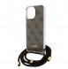 Iphone 15 Pro Guess - Iml 4g Tryckt Crossbody Cord Cord - Brunt