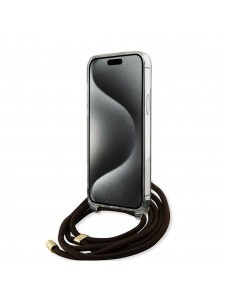 Iphone 15 Pro Guess - Iml 4g Tryckt Crossbody Cord Cord - Brunt