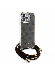 Iphone 15 Pro Guess - Iml 4g Tryckt Crossbody Cord Cord - Brunt