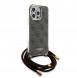 Iphone 15 Pro Guess - Iml 4g Tryckt Crossbody Cord Cord - Brunt