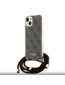 Iphone 15 Guess - Iml 4g Tryckt Crossbody Cord Cord - Brunt