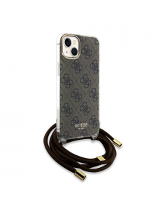 Iphone 15 Guess - Iml 4g Tryckt Crossbody Cord Cord - Brunt
