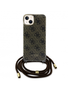Iphone 15 Guess - Iml 4g Tryckt Crossbody Cord Cord - Brunt