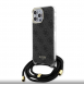 Iphone 15 Pro Max Guess - Iml 4g Tryckt Crossbody Cover Cord - Svart