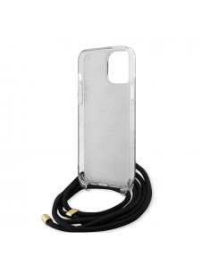 Iphone 15 Pro Max Guess - Iml 4g Tryckt Crossbody Cover Cord - Svart
