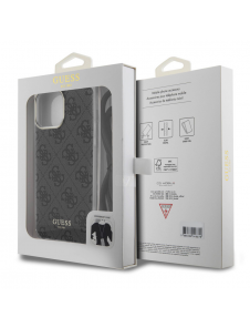 Iphone 15 Pro Max Guess - Iml 4g Tryckt Crossbody Cover Cord - Svart