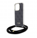Iphone 15 Pro Guess - Iml 4g Tryckt Crossbody Cover Cord - Svart