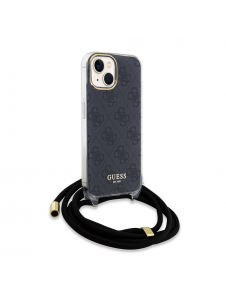 Iphone 15 Guess - Iml 4g Tryckt Crossbody Cord Cord - Svart