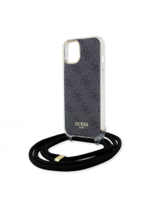 Iphone 15 Guess - Iml 4g Tryckt Crossbody Cord Cord - Svart