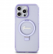 Iphone 15 Pro Max Guess - Iml Ringställ Funktion Magsafe-fodral Med Glitter - Lila