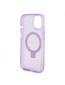 Iphone 15 Plus Guess - Iml Ringställ Funktion Magsafe-fodral Med Glitter - Lila