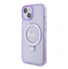 Iphone 15 Guess - Iml Ringställfunktion Magsafe-fodral Med Glitter - Lila