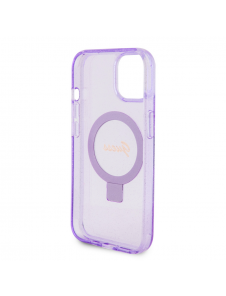 Iphone 15 Guess - Iml Ringställfunktion Magsafe-fodral Med Glitter - Lila