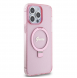 Iphone 15 Pro Max Guess - Iml Ringställfunktion Magsafe-fodral Med Glitter - Rosa