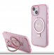 Iphone 15 Guess - Iml Ringställfunktion Magsafe-fodral Med Glitter - Rosa
