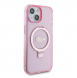 Iphone 15 Guess - Iml Ringställfunktion Magsafe-fodral Med Glitter - Rosa