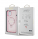 Iphone 15 Guess - Iml Ringställfunktion Magsafe-fodral Med Glitter - Rosa