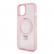 Iphone 15 Guess - Iml Ringställfunktion Magsafe-fodral Med Glitter - Rosa