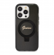 Iphone 15 Pro Max Guess - Iml Ringställfunktion Magsafe-fodral Med Glitter - Svart