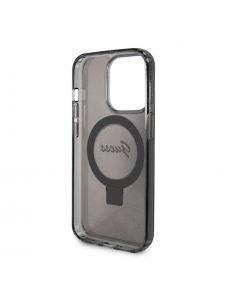 Iphone 15 Pro Max Guess - Iml Ringställfunktion Magsafe-fodral Med Glitter - Svart