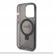 Iphone 15 Pro Guess - Iml Ringställfunktion Magsafe-fodral Med Glitter - Svart