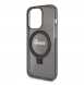 Iphone 15 Pro Guess - Iml Ringställfunktion Magsafe-fodral Med Glitter - Svart
