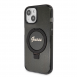 Iphone 15 Guess - Iml Ringställfunktion Magsafe-fodral Med Glitter - Svart