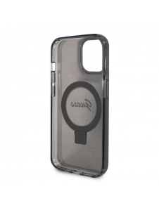 Iphone 15 Guess - Iml Ringställfunktion Magsafe-fodral Med Glitter - Svart