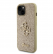 Iphone 13 Guess - Pu-fodral Fast Glitter Med Stor 4g Metalllogo - Guld