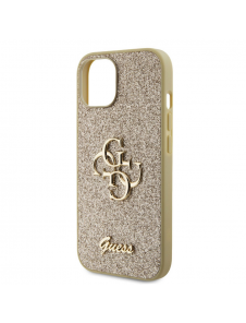 Iphone 13 Guess - Pu-fodral Fast Glitter Med Stor 4g Metalllogo - Guld