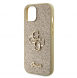 Iphone 13 Guess - Pu-fodral Fast Glitter Med Stor 4g Metalllogo - Guld