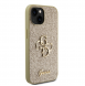 Iphone 13 Guess - Pu-fodral Fast Glitter Med Stor 4g Metalllogo - Guld