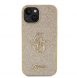 Iphone 13 Guess - Pu-fodral Fast Glitter Med Stor 4g Metalllogo - Guld