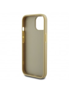 Iphone 12 / 12 Pro Guess - Pu-fodral Fast Glitter Med Stor 4g Metalllogo - Guld