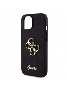 Iphone 13 Guess - Pu-fodral Fast Glitter Med Stor 4g Metalllogo - Svart