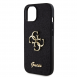 Iphone 12 / 12 Pro-guess - Pu-fodral Fast Glitter Med Stor 4g Metalllogo - Svart