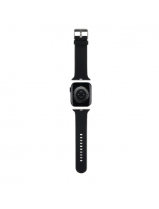 Karl - Apple Watch Strap Gummi Nft K Huvudlogo - Svart-42/44mm