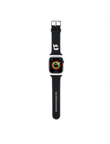 Karl - Apple Watch Strap Gummi Nft K Huvudlogo - Svart-38/40mm