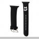 Karl - Apple Watch Strap Gummi Nft Choupette Huvudlogo - Svart-42/44mm