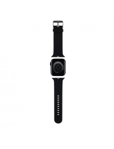 Karl - Apple Watch Strap Gummi Nft Choupette Huvudlogo - Svart-42/44mm