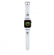 Karl - Apple Watch Strap Gummi Nft Logologor För Karl Och Choupette-huvud - Vit-42/44mm